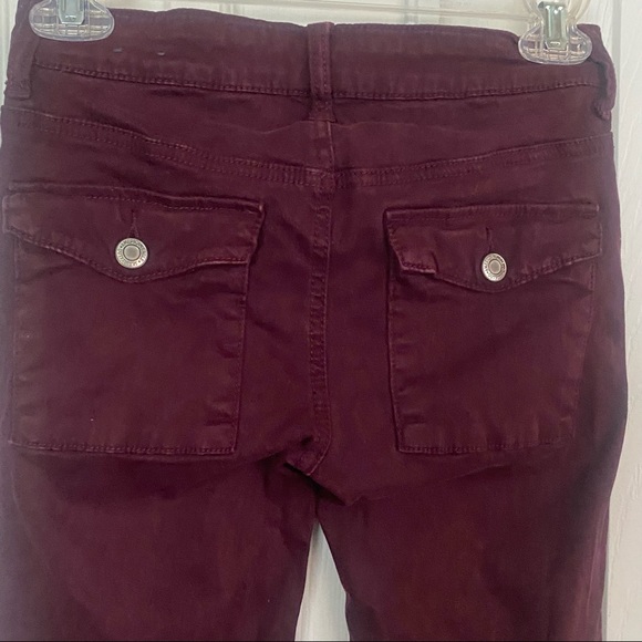 AE Red Button Fly Super Stretch Jeggings Size 0 - Picture 7 of 11
